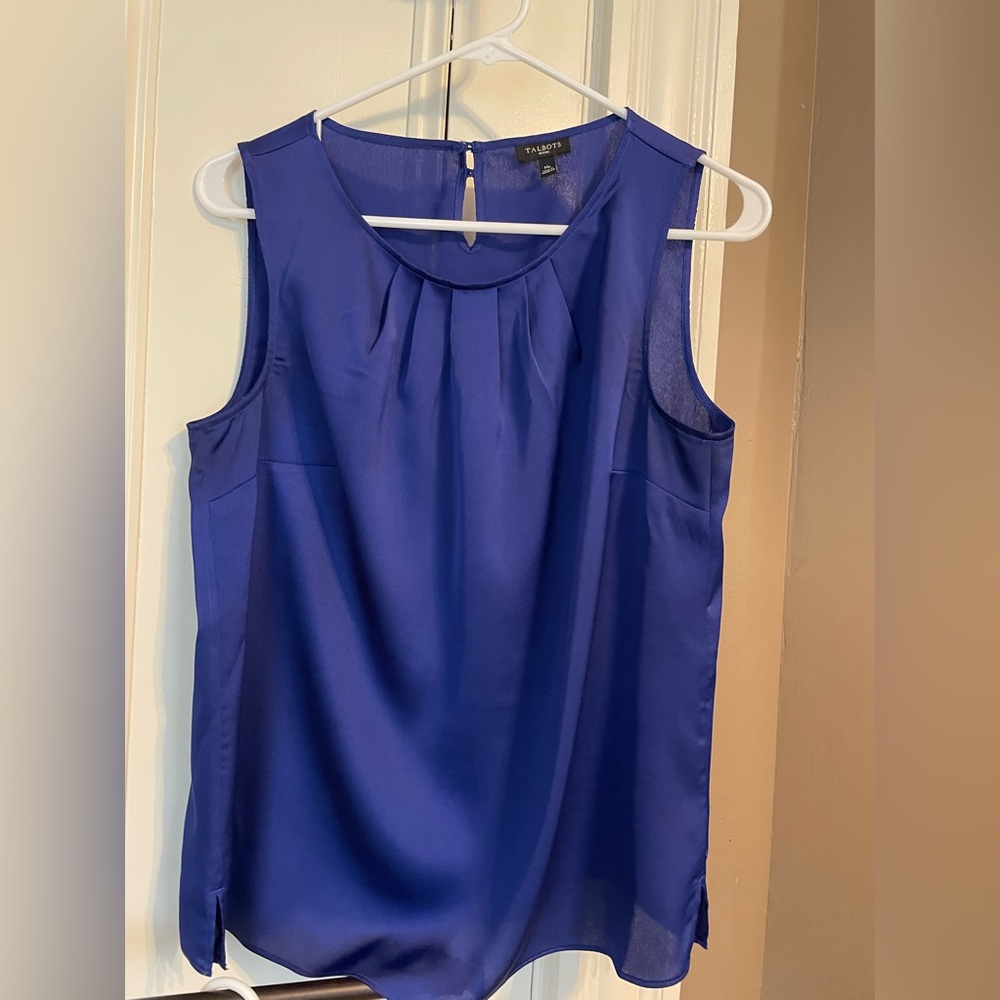 Royal blue shell. Perfect under a cardigan or blazer.